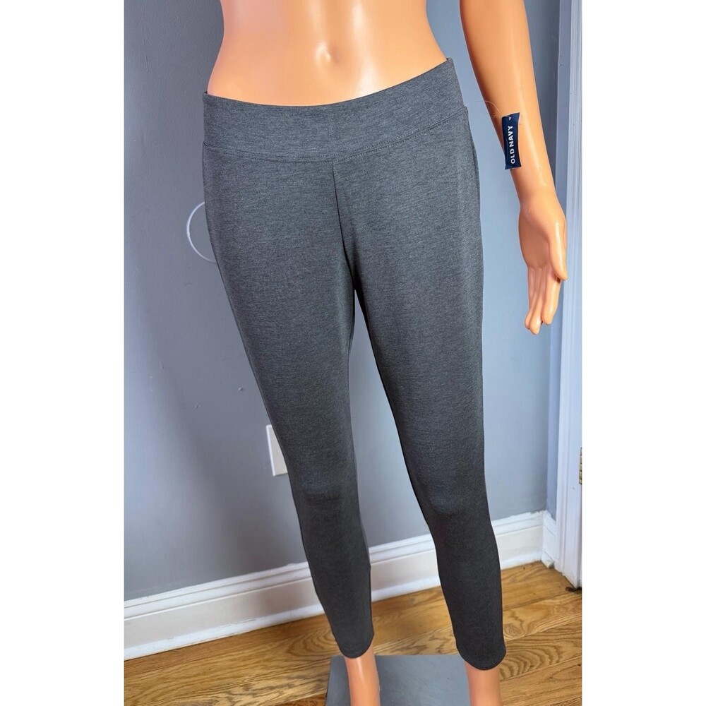 Old Navy Super Skinny Legging NWT Gray Charcoal Heathered Knit Pants Women Med.